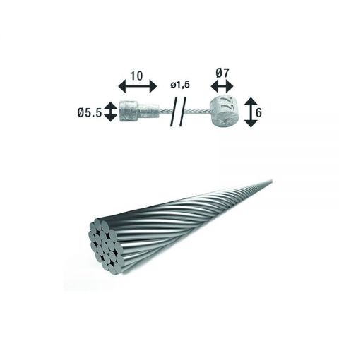 CABLE FRENO XLC 3 MT CABEZA DOBLE