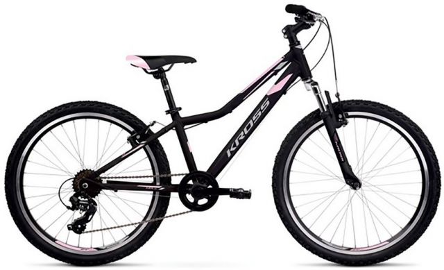 KROSS LEA JR 1.0 NEGRO/ROSA  ALUMINIO (OFERTA)
